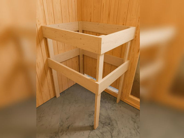 Karibu Sauna Siirin inkl. 9 kW Ofen integ. Steuerung, mit energiesparender Saunatür -ohne Dachkranz-