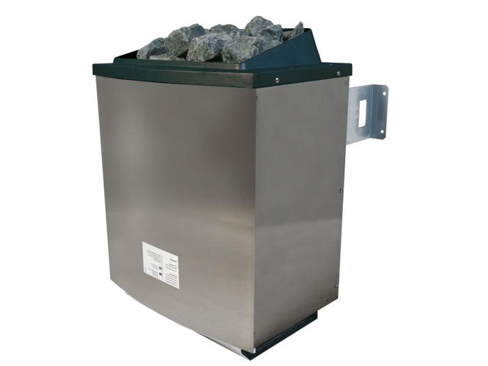 Karibu Sauna Siirin inkl. 9kW Ofen mit ext. Steuerung mit Klarglas Ganzglastür -ohne Dachkranz-