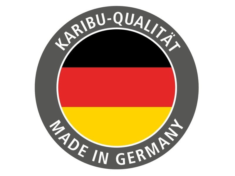 Karibu Sauna Tauriun inkl. 9 kW Bioofen externe Steuerung, mit bronzierter Ganzglastür - ohne Dachkr