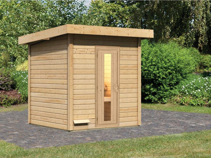 Karibu Saunahaus Hytti 2 38 mm - ohne Ofen - inkl. Energiespartür und Fußboden