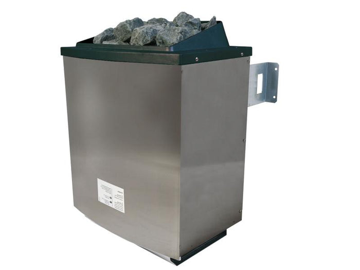 Karibu Saunahaus Hytti 3 38 mm terragrau- inkl. 9 kW Ofen ext. Steuerung - inkl. Energiespartür und