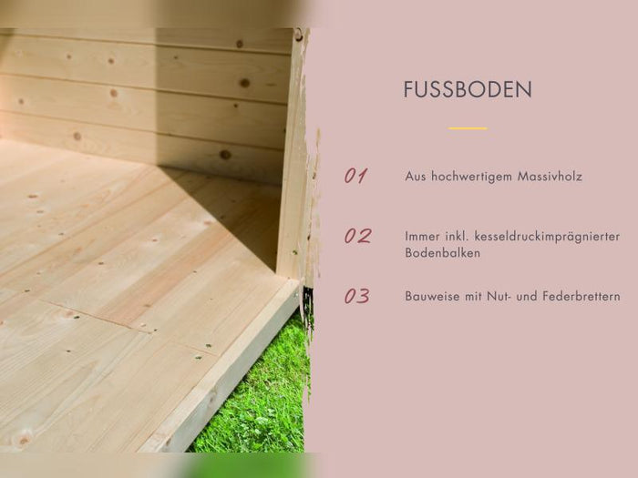 Karibu Saunahaus Hytti 3 38 mm terragrau - inkl. 9 kW Bioofen ext. Steuerung - inkl. Energiespartür