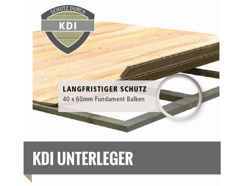 Karibu Saunahaus Mainburg 2 Set A naturbelassen -9 kW Ofen ext. Steuerung