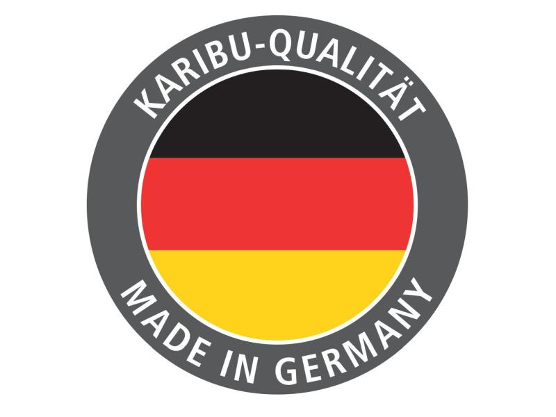 Karibu Saunahaus Mainburg 2 Set A ohne Ofen terragrau