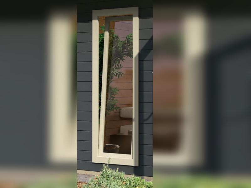 Karibu Saunahaus Mainburg 2 Set B ohne Ofen terragrau