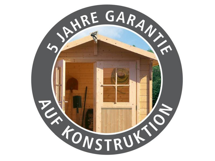 Karibu Saunahaus Mainburg 3 Set A ohne Ofen terragrau