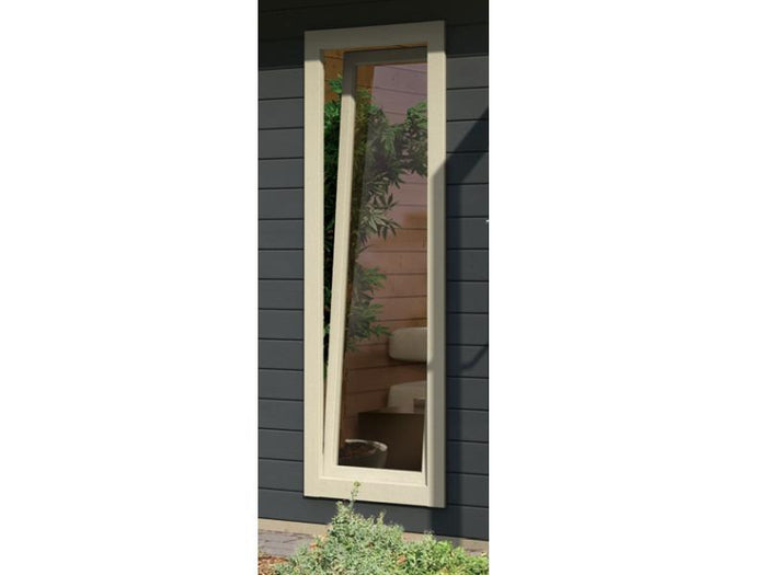 Karibu Saunahaus Mainburg 3 Set B terragrau- 9 kW Ofen ext. Strg