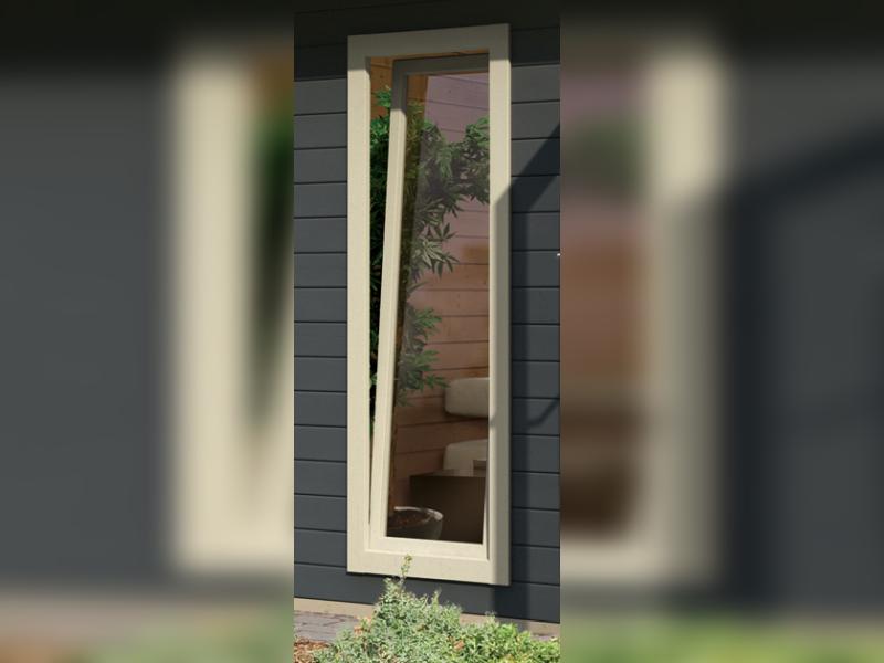 Karibu Saunahaus Mainburg 5 Set B terragrau- 9 kW Ofen ext. Strg