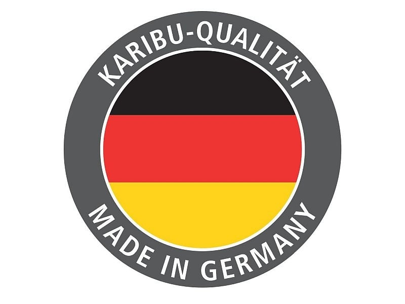 Karibu Saunahaus Mainburg 5 Set B terragrau- 9 kW Bioofen ext. Strg