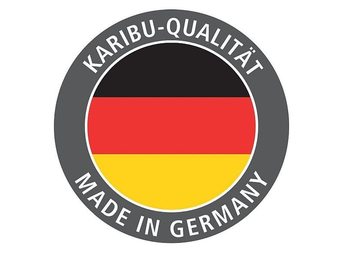 Karibu Saunahaus Mainburg 5 Set B terragrau- 9 kW Bioofen ext. Strg