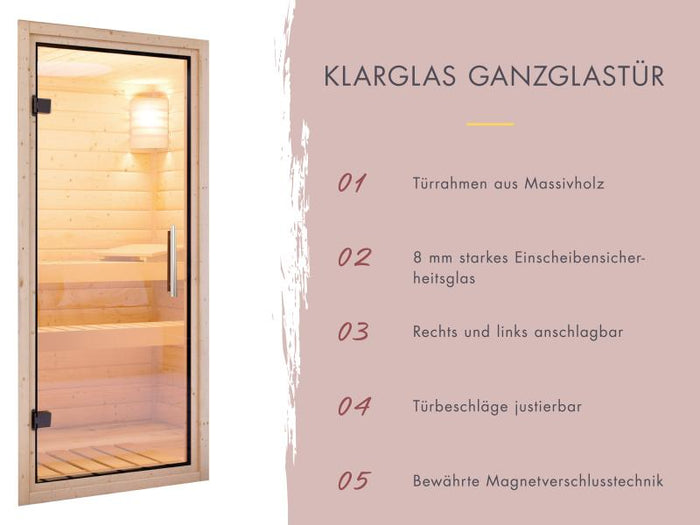 Karibu Saunahaus Miramar schwarz 73 mm inkl. 9 kW Bioofen externe Steuerung mit Vorraum