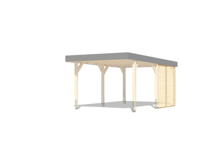 Karibu Seitenwand/Lamellenwand lose , für Leimholz Carports, naturbelassen