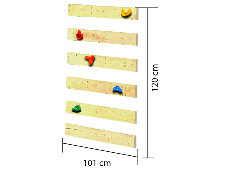 Karibu Spielturm Anna + Doppelschaukelanbau Klettergerüst + Kletterwand