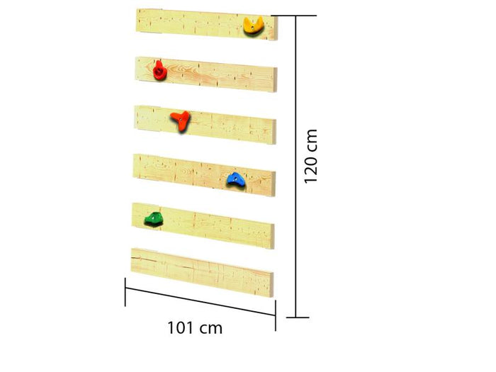 Karibu Spielturm Anna + Doppelschaukelanbau Klettergerüst + Kletterwand