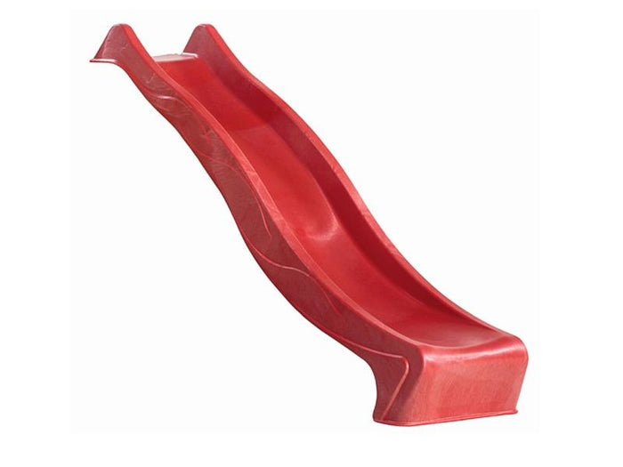 Karibu Spielturm Anna + Rutsche rot + Doppelschaukel + Kletterwand