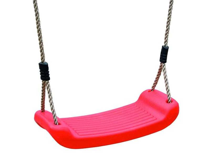 Karibu Spielturm Anna + Rutsche rot + Doppelschaukel + Kletterwand