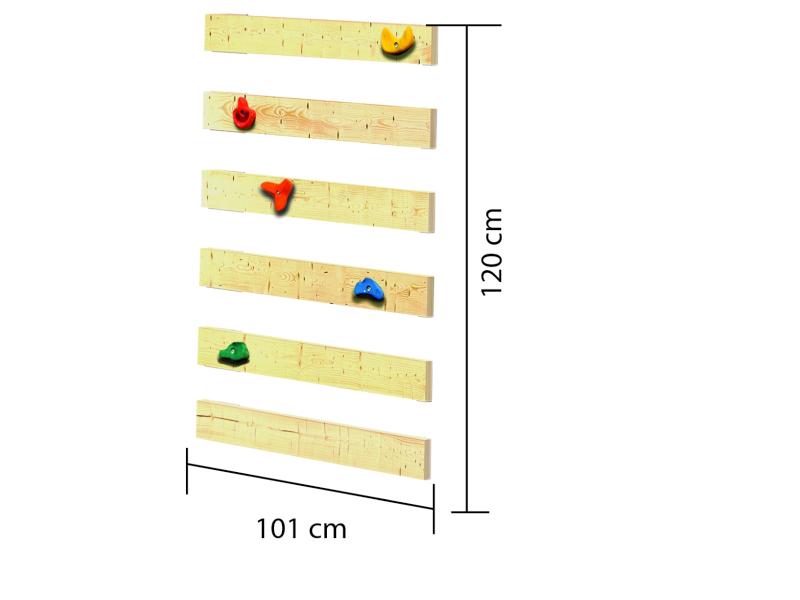Karibu Spielturm Anna + Rutsche rot + Doppelschaukel + Kletterwand