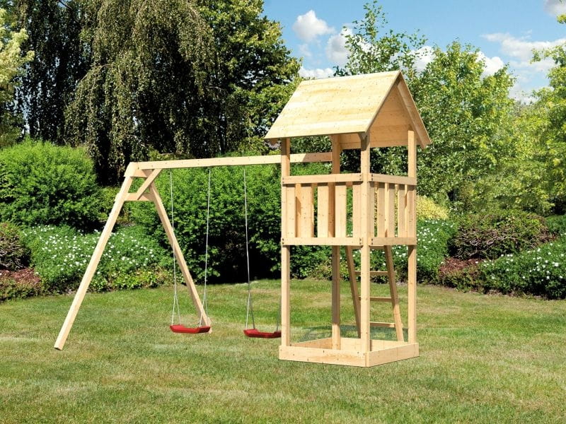 Karibu Spielturm Lotti mit Doppelschaukel