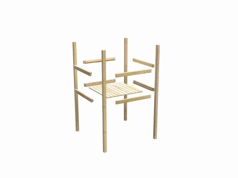 Karibu Spielturm Lotti mit Doppelschaukel, Kletterwand und Rutsche rot