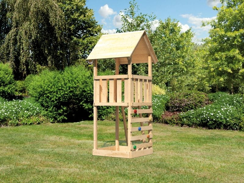 Karibu Spielturm Lotti mit Kletterwand