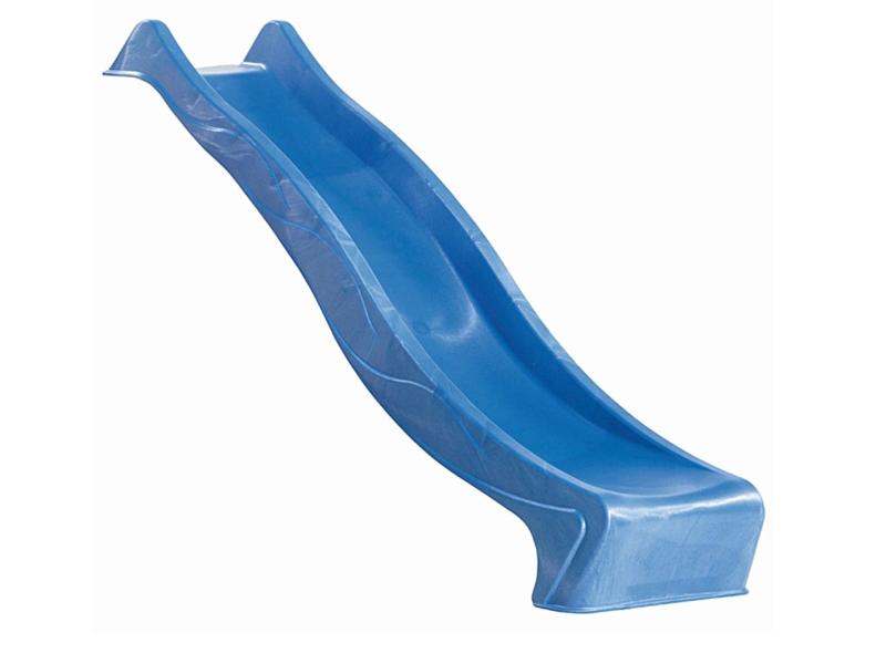 Karibu Spielturm Lotti Satteldach + Rutsche blau + Doppelschaukel Klettergerüst + Anbauplattform + K