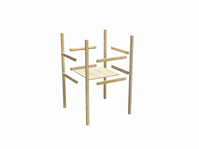 Karibu Stelzenhaus Frieda + Doppelschaukel + Netzrampe