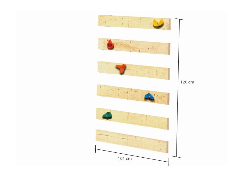 Karibu Stelzenhaus Frieda + Doppelschaukelanbau Klettergerüst + Kletterwand