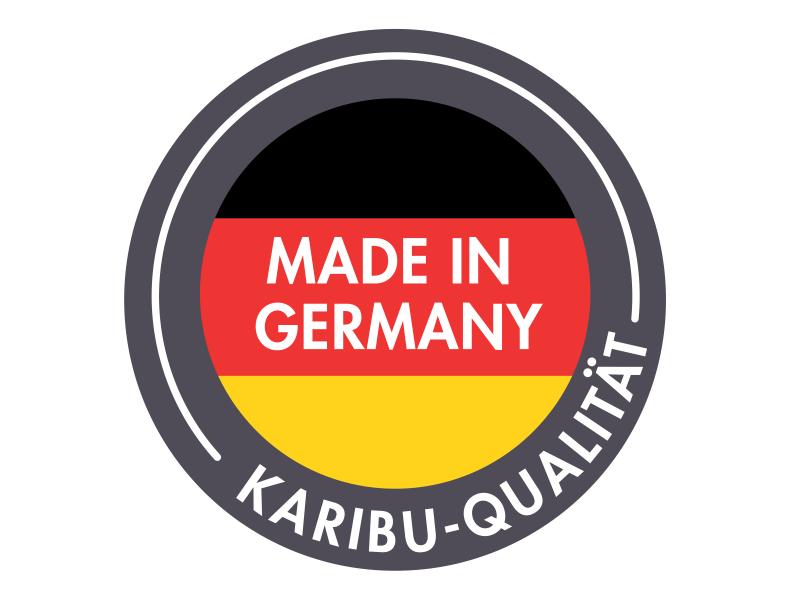 Karibu Studio Dice 1 natur 38 mm, inkl. Fußboden und selbstklebende Dachfolie