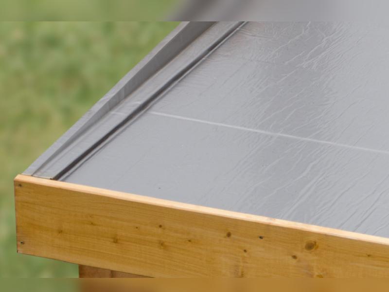 Karibu Studio Dice 3 natur 38 mm, inkl. Fußboden und selbstklebende Dachfolie