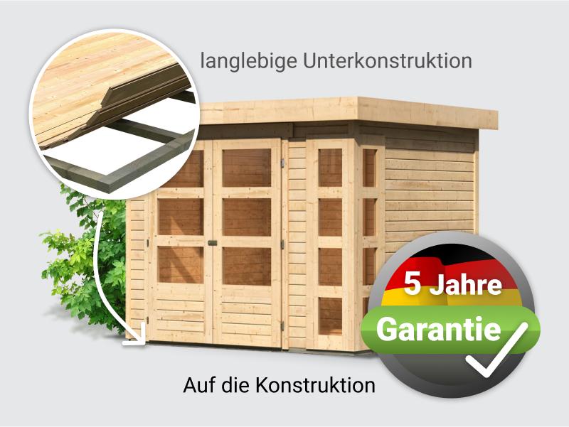 Osb smart choice Gartenhaus Kerken 3 natur inkl. Fußboden