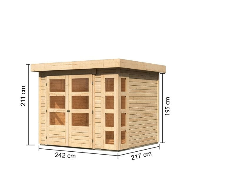 Osb smart choice Gartenhaus Kerken 3 natur inkl. Fußboden