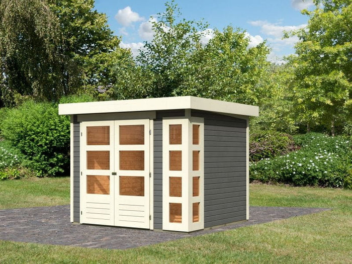 Osb smart choice Gartenhaus Kerken 3 terragrau inkl. Fußboden