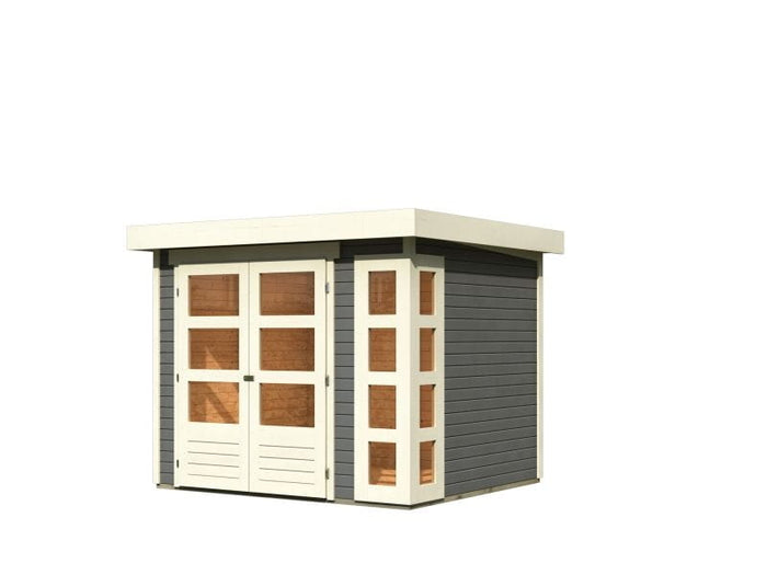 Osb smart choice Gartenhaus Kerken 3 terragrau inkl. Fußboden