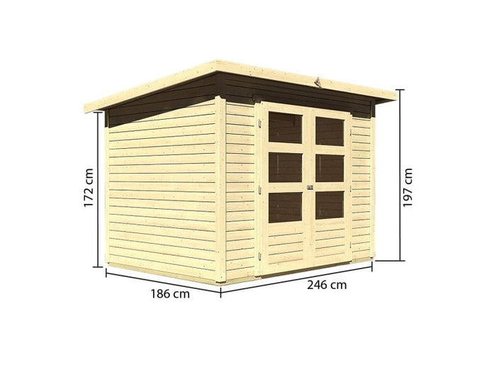 Osb smart choice Gartenhaus Stegen 3 natur inkl. Fußboden