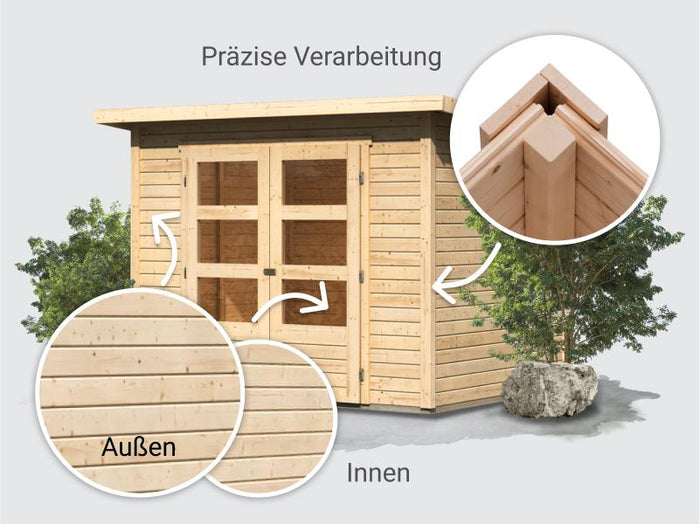 Osb smart choice Gartenhaus Stegen 3 natur
