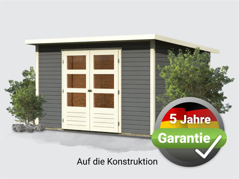 Osb smart choice Gartenhaus Stegen 5 in terragrau, inkl. Fußboden