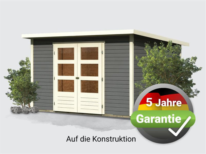 Osb smart choice Gartenhaus Stegen 5 in terragrau, inkl. Fußboden