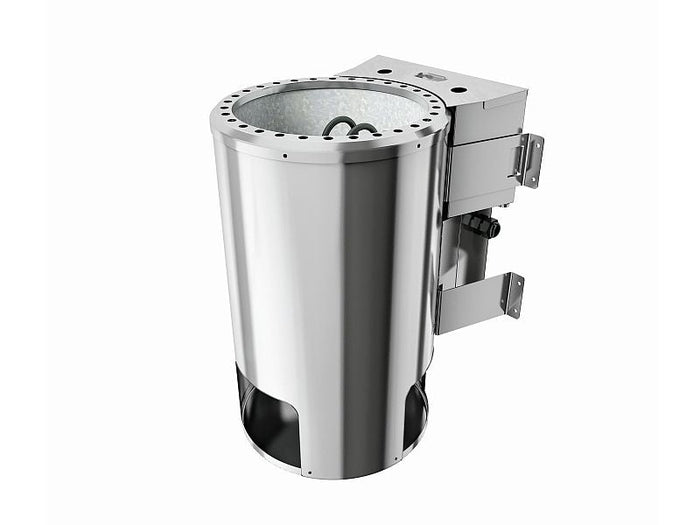 Saja - Karibu Sauna Plug & Play 3,6 kW Bio Ofen, ext. Steuerung - mit Dachkranz - Klarglas Ganzglast