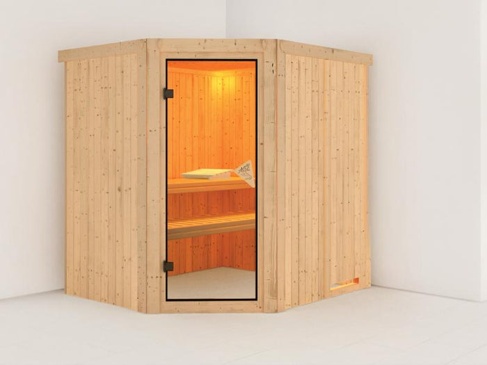 Siirin - Karibu Sauna ohne Ofen - ohne Dachkranz -