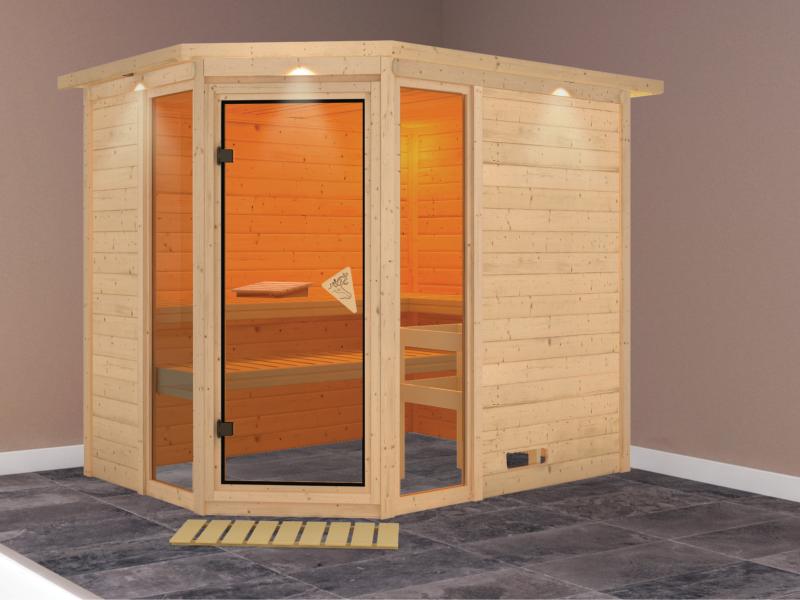 Sinai 3 - Karibu Sauna ohne Ofen - mit Dachkranz -