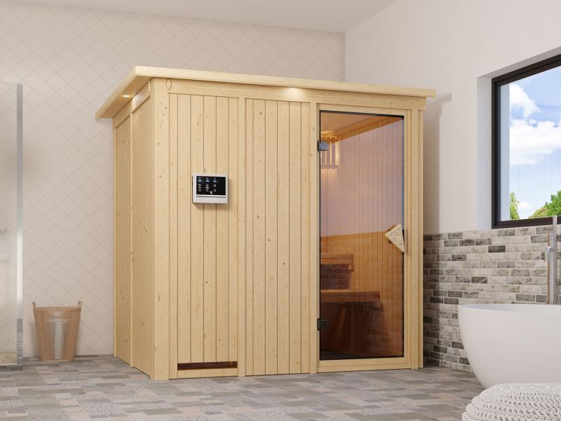 Sodin - Karibu Sauna ohne Ofen - mit Dachkranz -