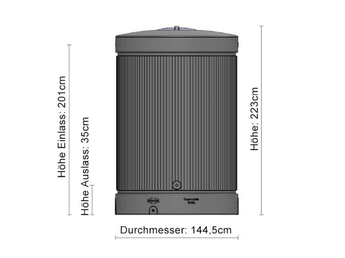 Speidel Regensäule 3000 Liter, grün