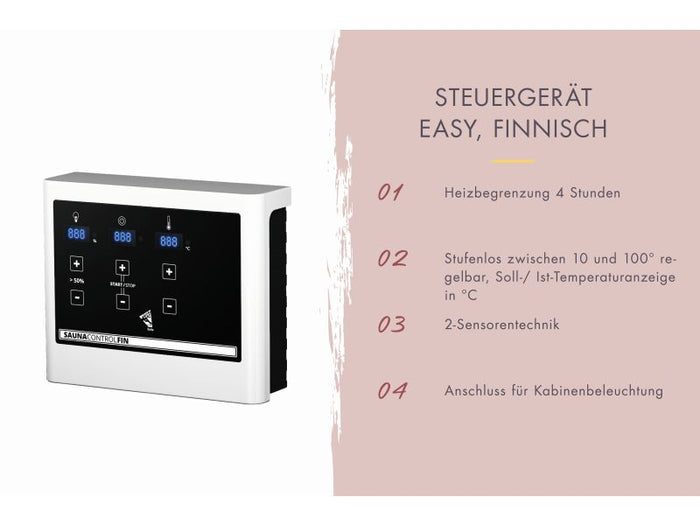 Karibu Saunaofen 9,0 kW externe Steuerung Easy und Steine