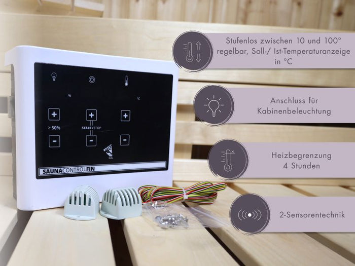 Karibu Saunaofen 9,0 kW externe Steuerung Easy und Steine