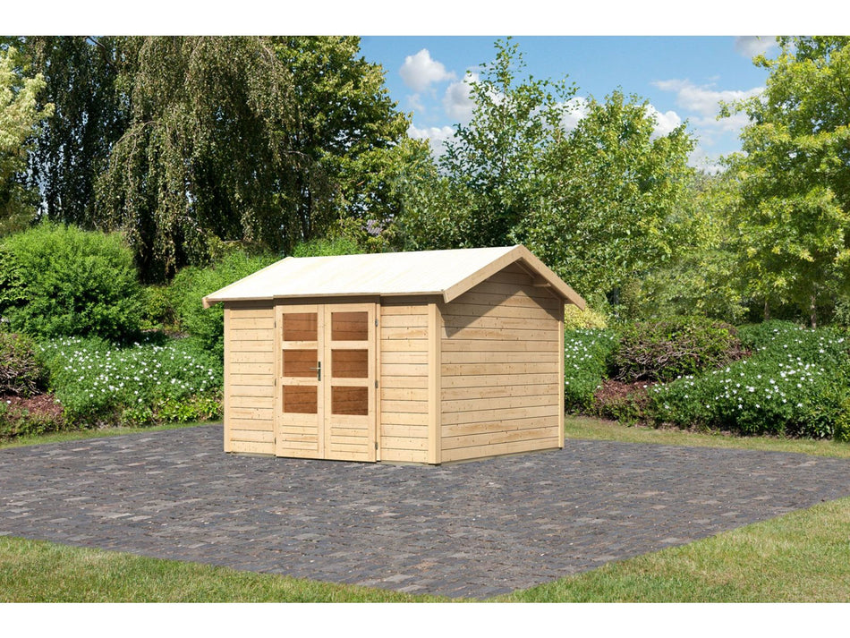 Karibu Gartenhaus Theres 7 natur 28 mm