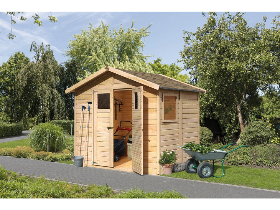 Karibu Gerätehaus Dalin 1 natur 14 mm