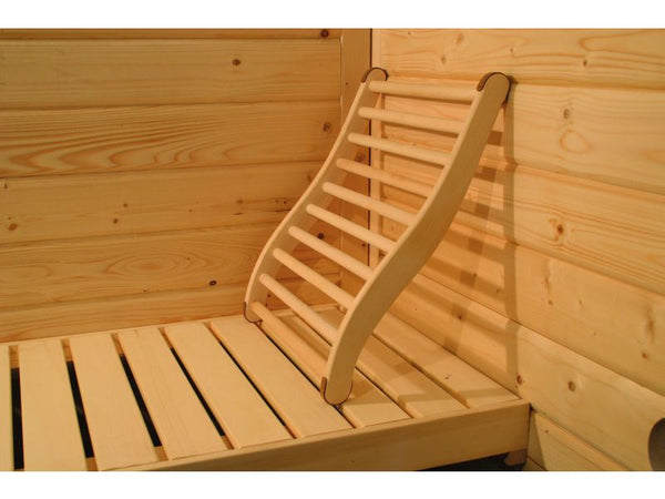 Karibu Sauna Rückenlehne ergonomisch