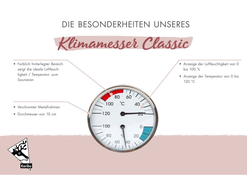 Karibu Sauna Klimamesser Classic