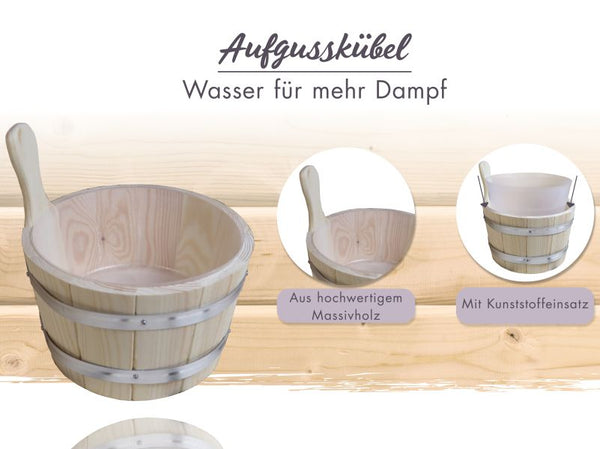 Karibu Saunazubehör-Set Classic 6-teilig