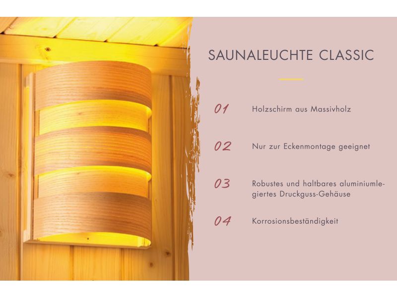 Karibu Saunaleuchte Classic Plug and Play